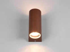 Trio Leuchten Runde Außenwandleuchte ROYA Up And Down Rost-Optik, Höhe 15cm -Bestes Beleuchtungs Geschäft runde aussenwandleuchte roya up and down rost opti 5