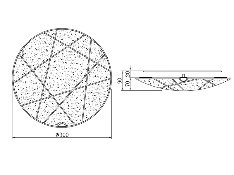 Trio Leuchten Runde Deckenschale SANDRINA Glaslampenschirm Streifendesign Ø 30 Cm 7 Trio Leuchten Runde Deckenschale SANDRINA Glaslampenschirm Streifendesign Ø 30 Cm – Bild 5