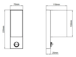 MeineWunschleuchte Runde LED Außenwandleuchte Downlight Mit Bewegungsmelder, Anthrazit -Bestes Beleuchtungs Geschäft runde led aussenwandleuchte downlight mit bewegung 7