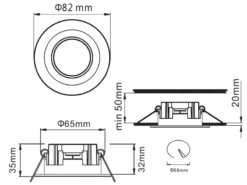 Trio Leuchten Runde LED Deckeneinbaustrahler 2er Set In Silber Chromfarben Ø 8,2cm -Bestes Beleuchtungs Geschäft runde led deckeneinbaustrahler 2er set in silber c 8