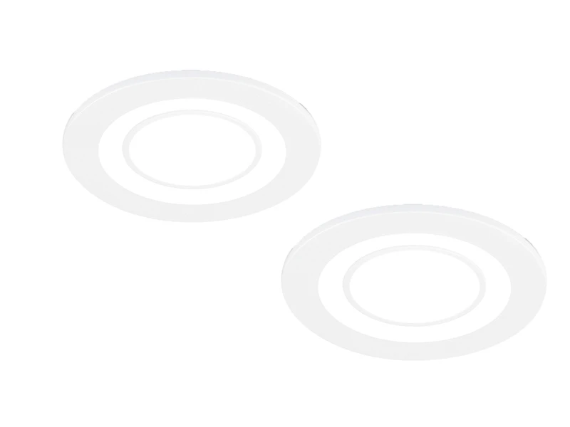 Trio Leuchten Runde LED Deckeneinbaustrahler 2er Set In Weiß Matt Ø 8,2cm 4 Trio Leuchten Runde LED Deckeneinbaustrahler 2er Set In Weiß Matt Ø 8,2cm – Bild 2