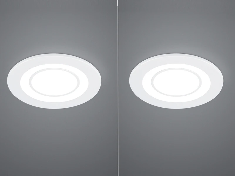 Trio Leuchten Runde LED Deckeneinbaustrahler 2er Set In Weiß Matt Ø 8,2cm 5 Trio Leuchten Runde LED Deckeneinbaustrahler 2er Set In Weiß Matt Ø 8,2cm – Bild 3