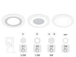 Trio Leuchten Runde LED Deckeneinbaustrahler 2er Set In Weiß Matt Ø 8,2cm 18 Trio Leuchten Runde LED Deckeneinbaustrahler 2er Set In Weiß Matt Ø 8,2cm -Bestes Beleuchtungs Geschäft runde led deckeneinbaustrahler 2er set in weiss ma 7