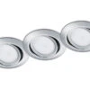 Trio Leuchten Runde LED Einbaustrahler RILA 3er Set Spot Schwenkbar Chrom Glänzend 5 Watt -Bestes Beleuchtungs Geschäft runde led einbaustrahler rila 3er set spot schwenk
