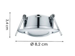 Trio Leuchten Runde LED Einbaustrahler RILA 3er Set Spot Schwenkbar Chrom Glänzend 5 Watt -Bestes Beleuchtungs Geschäft runde led einbaustrahler rila 3er set spot schwenk 3