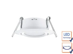 Trio Leuchten Runde LED Einbaustrahler RILA Decke 3er Set Spot Schwenkbar Weiß Matt 5 Watt -Bestes Beleuchtungs Geschäft runde led einbaustrahler rila decke 3er set spot s 2