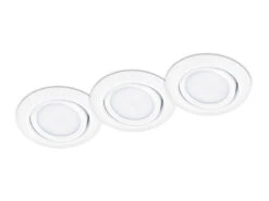 Trio Leuchten Runde LED Einbaustrahler RILA Decke 3er Set Spot Schwenkbar Weiß Matt 5 Watt