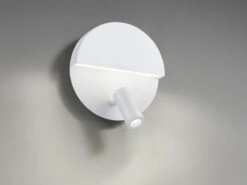 Trio Leuchten Runde Wandleuchte / Wandspot MARIO Mit Weiß Mattem Korpus Und Schalter