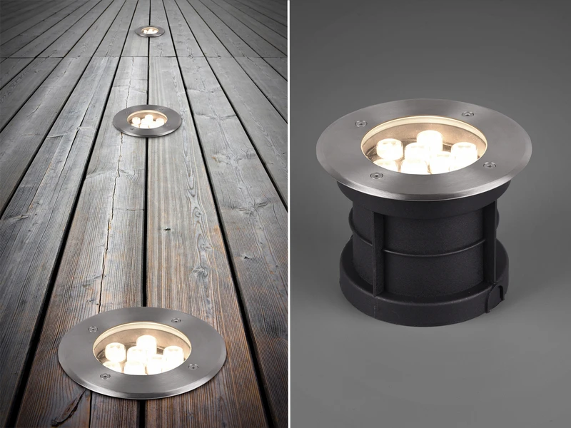 Trio Leuchten Runder Bodeneinbauspot BELAJA Edelstahl Ø 16cm IP65 - Bodenstrahler Für Einfahrt 3 Trio Leuchten Runder Bodeneinbauspot BELAJA Edelstahl Ø 16cm IP65 - Bodenstrahler Für Einfahrt