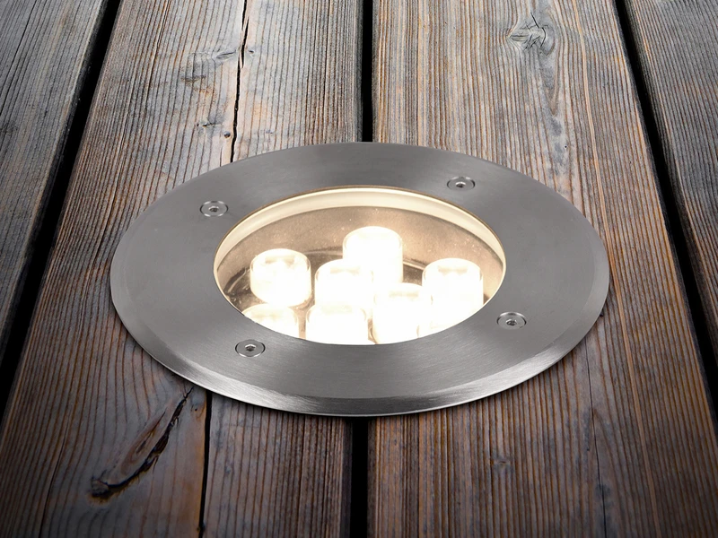 Trio Leuchten Runder Bodeneinbauspot BELAJA Edelstahl Ø 16cm IP65 - Bodenstrahler Für Einfahrt 7 Trio Leuchten Runder Bodeneinbauspot BELAJA Edelstahl Ø 16cm IP65 - Bodenstrahler Für Einfahrt – Bild 5