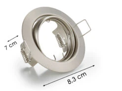 Trio Leuchten Runder Deckeneinbaustrahler JURA Ø 8,3cm Schwenkbar In Silber Matt GU10 -Bestes Beleuchtungs Geschäft runder deckeneinbaustrahler jura 83cm schwenkbar i 2