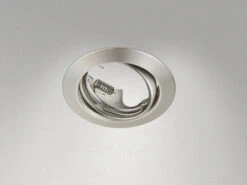 Trio Leuchten Runder Deckeneinbaustrahler JURA Ø 8,3cm Schwenkbar In Silber Matt GU10