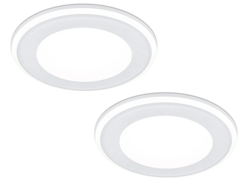 Trio Leuchten Runder LED Deckeneinbaustrahler 2er Set In Weiß Matt Ø 14,8cm 4 Trio Leuchten Runder LED Deckeneinbaustrahler 2er Set In Weiß Matt Ø 14,8cm – Bild 2