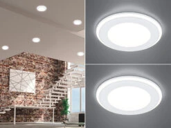 Trio Leuchten Runder LED Deckeneinbaustrahler 2er Set In Weiß Matt Ø 14,8cm