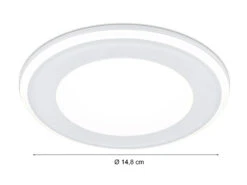 Trio Leuchten Runder LED Deckeneinbaustrahler 2er Set In Weiß Matt Ø 14,8cm 14 Trio Leuchten Runder LED Deckeneinbaustrahler 2er Set In Weiß Matt Ø 14,8cm -Bestes Beleuchtungs Geschäft runder led deckeneinbaustrahler 2er set in weiss m 3