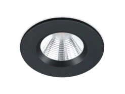 Trio Leuchten Runder LED Deckeneinbaustrahler 4er Set Dimmbar In Schwarz, IP65 -Bestes Beleuchtungs Geschäft runder led deckeneinbaustrahler 4er set dimmbar in 3