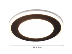 Trio Leuchten Runder LED Deckeneinbaustrahler AURA Schwarz Matt Ø 14,8cm 15 Trio Leuchten Runder LED Deckeneinbaustrahler AURA Schwarz Matt Ø 14,8cm -Bestes Beleuchtungs Geschäft runder led deckeneinbaustrahler aura schwarz matt 1 3