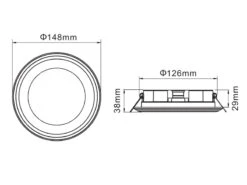 Trio Leuchten Runder LED Deckeneinbaustrahler AURA Schwarz Matt Ø 14,8cm 20 Trio Leuchten Runder LED Deckeneinbaustrahler AURA Schwarz Matt Ø 14,8cm -Bestes Beleuchtungs Geschäft runder led deckeneinbaustrahler aura schwarz matt 1 8