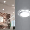 Trio Leuchten Runder LED Deckeneinbaustrahler AURA Silber Chromfarben Ø 8,2cm -Bestes Beleuchtungs Geschäft runder led deckeneinbaustrahler aura silber chromf 10