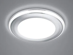 Trio Leuchten Runder LED Deckeneinbaustrahler AURA Silber Chromfarben Ø 14,8cm -Bestes Beleuchtungs Geschäft runder led deckeneinbaustrahler aura silber chromf 2