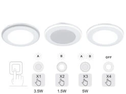 Trio Leuchten Runder LED Deckeneinbaustrahler AURA Weiß Matt Ø 8,2cm -Bestes Beleuchtungs Geschäft runder led deckeneinbaustrahler aura weiss matt 82 5