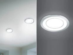 Trio Leuchten Runder LED Deckeneinbaustrahler CORE In Silber Chromfarben Ø 14,8cm