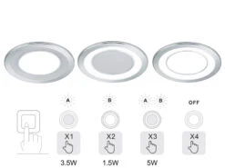 Trio Leuchten Runder LED Deckeneinbaustrahler CORE In Silber Chromfarben Ø 14,8cm -Bestes Beleuchtungs Geschäft runder led deckeneinbaustrahler core in silber chr 7