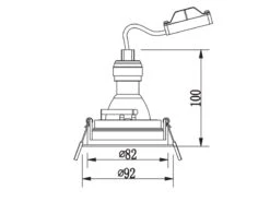 Trio Leuchten Runder LED Deckeneinbaustrahler Schwarz Matt, Schwenkbar Ø 9,2cm -Bestes Beleuchtungs Geschäft runder led deckeneinbaustrahler schwarz matt schwe 6