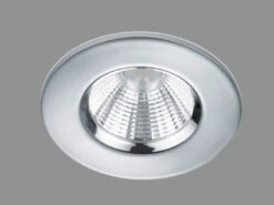 Trio Leuchten Runder LED Deckeneinbaustrahler ZENIA Dimmbar In Chrom, IP65 -Bestes Beleuchtungs Geschäft runder led deckeneinbaustrahler zenia dimmbar in c 2