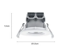 Trio Leuchten Runder LED Deckeneinbaustrahler ZENIA Dimmbar In Weiß, IP65 -Bestes Beleuchtungs Geschäft runder led deckeneinbaustrahler zenia dimmbar in w 3
