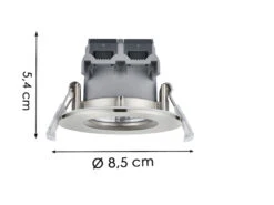 Trio Leuchten Runder LED Einbaustrahler Decke 4er Set Dimmbar In Silber Matt, IP65 -Bestes Beleuchtungs Geschäft runder led einbaustrahler decke 4er set dimmbar in 13