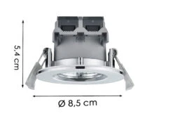 Trio Leuchten Runder LED Einbaustrahler Decke 4er Set Dimmbar In Silber Chrom, IP65 -Bestes Beleuchtungs Geschäft runder led einbaustrahler decke 4er set dimmbar in 6