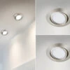 Trio Leuchten Runder LED Einbaustrahler Decke Doppelpack Schwenkbar Nickel Matt 5 Watt -Bestes Beleuchtungs Geschäft runder led einbaustrahler decke doppelpack schwenk
