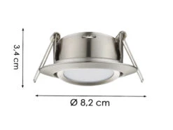 Trio Leuchten Runder LED Einbaustrahler Decke Doppelpack Schwenkbar Nickel Matt 5 Watt -Bestes Beleuchtungs Geschäft runder led einbaustrahler decke doppelpack schwenk 3