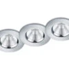 Trio Leuchten Runder LED Einbaustrahler ZAGROS 3er Set Dimmbar In Silber Chrom, IP65 2 Trio Leuchten Runder LED Einbaustrahler ZAGROS 3er Set Dimmbar In Silber Chrom, IP65 -Bestes Beleuchtungs Geschäft runder led einbaustrahler zagros 3er set dimmbar i 6