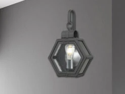 QUINTIESSE Rustikale Außenwand Laterne HEATH Hängend Sechseckig, Schwarz Höhe 42cm 12 QUINTIESSE Rustikale Außenwand Laterne HEATH Hängend Sechseckig, Schwarz Höhe 42cm -Bestes Beleuchtungs Geschäft rustikale aussenwand laterne heath haengend sechse 2