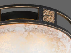 Trio Leuchten Rustikale Deckenleuchte Quinta Rostfarbig Mit Glasschirm Alabasterfarben Ø 33cm -Bestes Beleuchtungs Geschäft rustikale deckenleuchte quinta rostfarbig mit glas 4