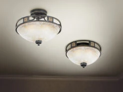 Trio Leuchten Rustikale LED Deckenleuchte Rostoptik Mit Glasschirm Alabasterfarben Ø 42cm -Bestes Beleuchtungs Geschäft rustikale led deckenleuchte rostoptik mit glasschi 7