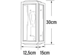 Konstsmide Schmale Außenwandlaterne CARPI Messing Mit Klarglas, Höhe 30cm -Bestes Beleuchtungs Geschäft schmale aussenwandlaterne carpi messing mit klargl 2