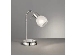 Reality Leuchten Schreibtischleuchte ANTIBES Silber Glas Alabaster Flexgelenk, 40cm Hoch -Bestes Beleuchtungs Geschäft schreibtischleuchte antibes silber glas alabaster 1 2