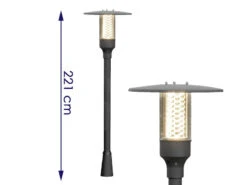 Konstsmide Schwarze Gartenlaterne NOVA Mit Reflektorgitter, GU10, Aluminium, IP44 -Bestes Beleuchtungs Geschäft schwarze gartenlaterne nova mit reflektorgitter gu 2