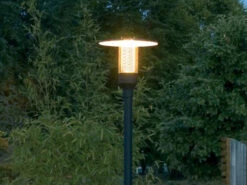 Konstsmide Schwarze Gartenlaterne NOVA Mit Reflektorgitter, GU10, Aluminium, IP44 -Bestes Beleuchtungs Geschäft schwarze gartenlaterne nova mit reflektorgitter gu 3