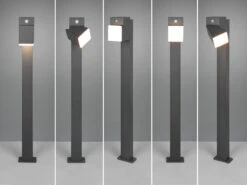 Trio Leuchten Schwenkbare LED Außen Wegeleuchte AVON Mit Bewegungsmelder, H: 100cm -Bestes Beleuchtungs Geschäft schwenkbare led aussen wegeleuchte avon mit bewegu 3