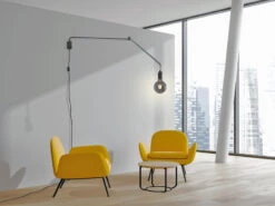 MeineWunschleuchte Schwenkbare LED Wandlampe - Schwarze Kabelleuchte Mit Schnurschalter & Stecker -Bestes Beleuchtungs Geschäft schwenkbare led wandlampe schwarze kabelleuchte mi 4