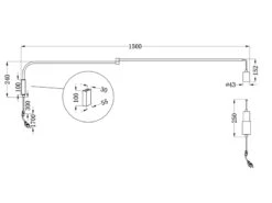 MeineWunschleuchte Schwenkbare LED Wandlampe - Schwarze Kabelleuchte Mit Schnurschalter & Stecker -Bestes Beleuchtungs Geschäft schwenkbare led wandlampe schwarze kabelleuchte mi 8