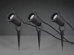 Trio Leuchten Schwenkbarer Garten Baumstrahler UBANGI 3er Set Mit Erdspieß & 5m Anschlußkabel -Bestes Beleuchtungs Geschäft schwenkbarer garten baumstrahler ubangi 3er set mi 5