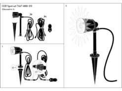 Konstsmide Schwenkbarer Gartenstrahler AMALFI Mit Erdspieß & 10mtr. Anschlußkabel, 41cm -Bestes Beleuchtungs Geschäft schwenkbarer gartenstrahler amalfi mit erdspiess 1 4
