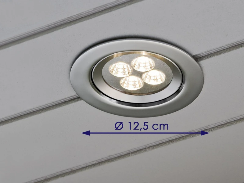 Konstsmide Schwenkbarer LED Deckeneinbaustrahler 12,5 Cm, Geeignet Für Bad Und Außenbereich 6 Konstsmide Schwenkbarer LED Deckeneinbaustrahler 12,5 Cm, Geeignet Für Bad Und Außenbereich – Bild 4