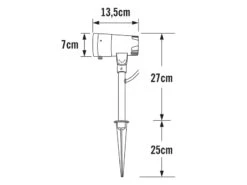 Konstsmide Schwenkbarer LED Gartenstrahler ANDRIA Mit Erdspieß & 5mtr. Anschlußkabel, 27cm -Bestes Beleuchtungs Geschäft schwenkbarer led gartenstrahler andria mit erdspie 5