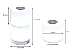 MeineWunschleuchte Smarte LED Außentischleuchte - 3er SET Mit Akku & RGB Dimmbar Ø10cm -Bestes Beleuchtungs Geschäft smarte led aussentischleuchte 3er set mit akku rgb 3